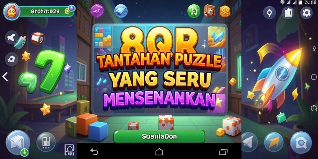 Tampilan gameplay menantang dengan berbagai teka-teki menarik.