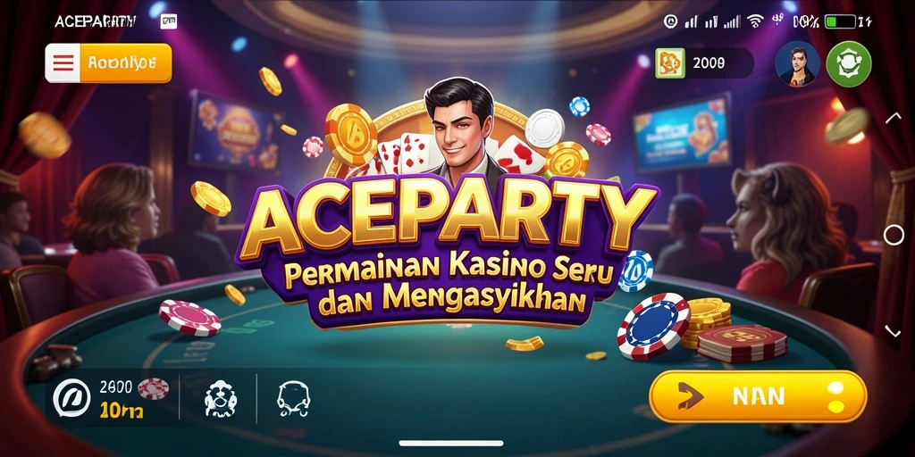 Tampilan gameplay Kasino yang mendebarkan di ACEPARTY.