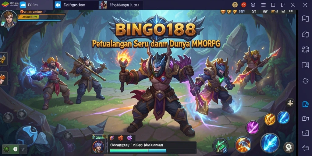 Tampilan gameplay BINGO188 yang memukau dan penuh aksi di dunia MMORPG.