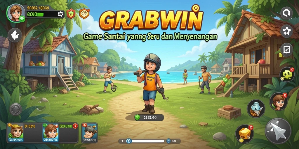Tampilan gameplay seru dan menyenangkan di GRABWIN.