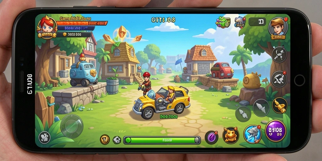 Gameplay seru GT108 dengan karakter unik dan efek visual yang menarik.