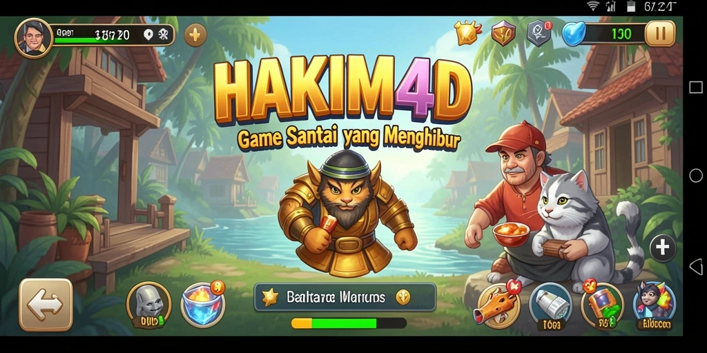 Tampilan gameplay HAKIM4D yang penuh warna dan menyenangkan.
