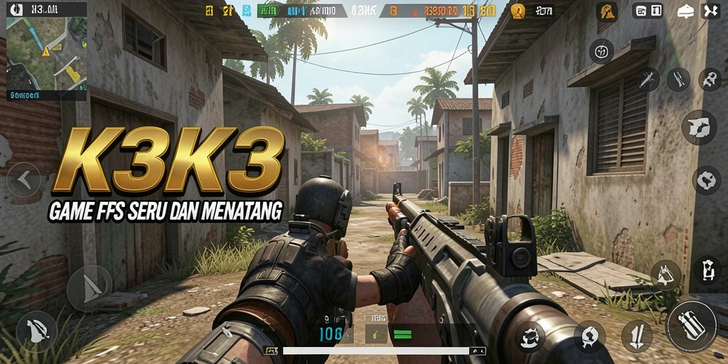Tangkapan layar gameplay K3K3 yang menegangkan saat pertarungan intens.
