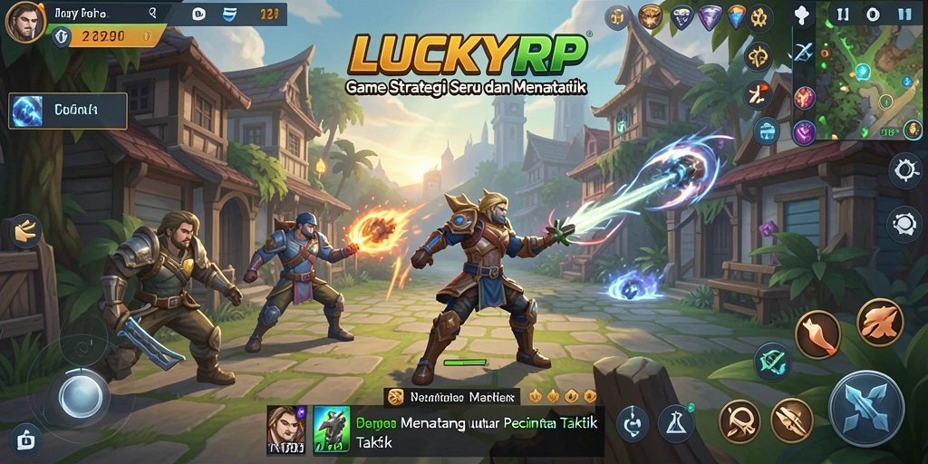 Tampilan gameplay seru di LUCKYRP yang menunjukkan strategi dan taktik.