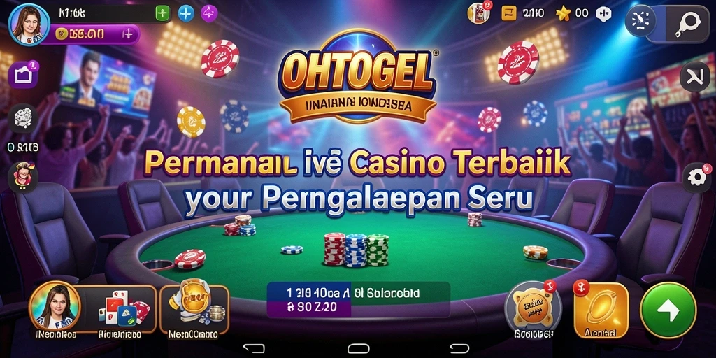 Screenshot OHTOGEL menunjukkan dealer langsung dan gameplay yang mengasyikkan.