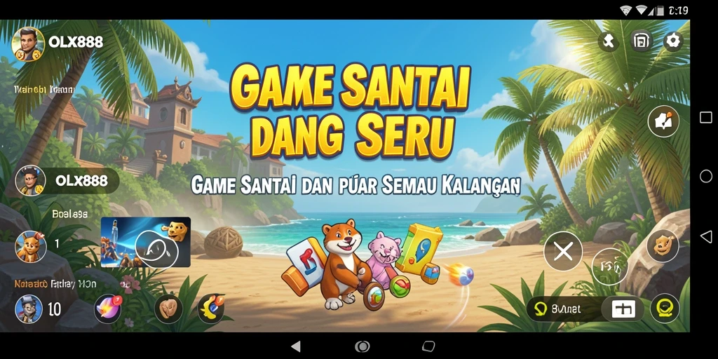 Screenshot gameplay OLX888 dengan desain yang cerah dan menarik.
