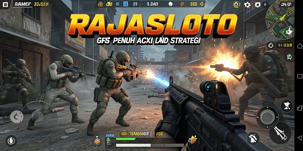 Tampilan gameplay seru dalam RAJASLOTO dengan aksi FPS mendebarkan.