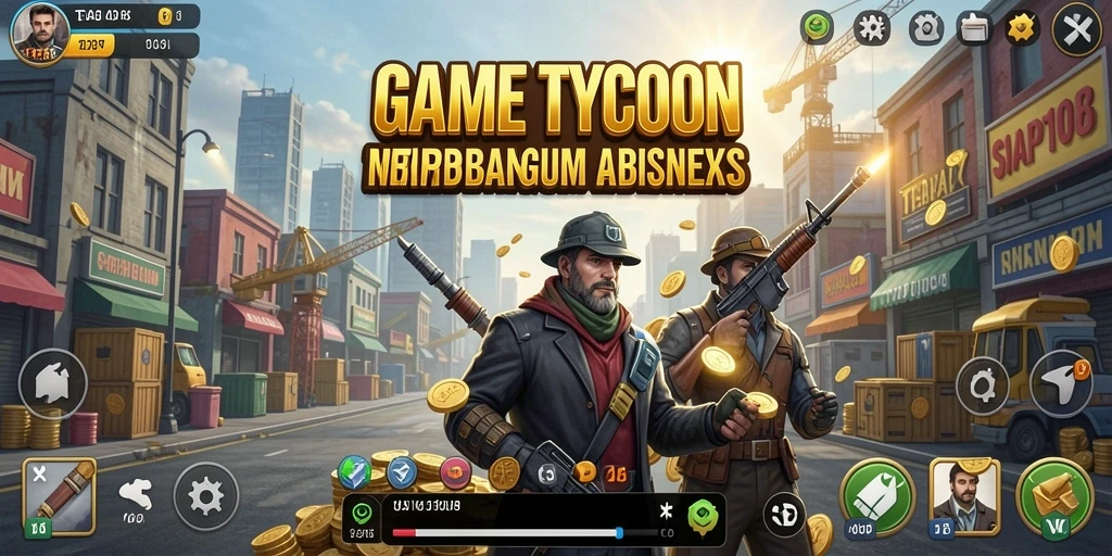 Tampilan gameplay menarik dari SIAP108 yang menunjukkan pengelolaan bisnis.